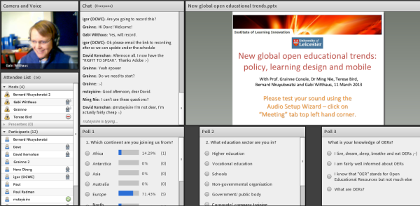 Snapshot of New global open education trends webinar