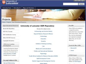 http://www.le.ac.uk/oer - University of Leicester's first OER repository