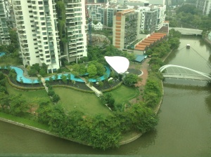 View from the Grand Copthorne Waterfront Hotel, Singapore